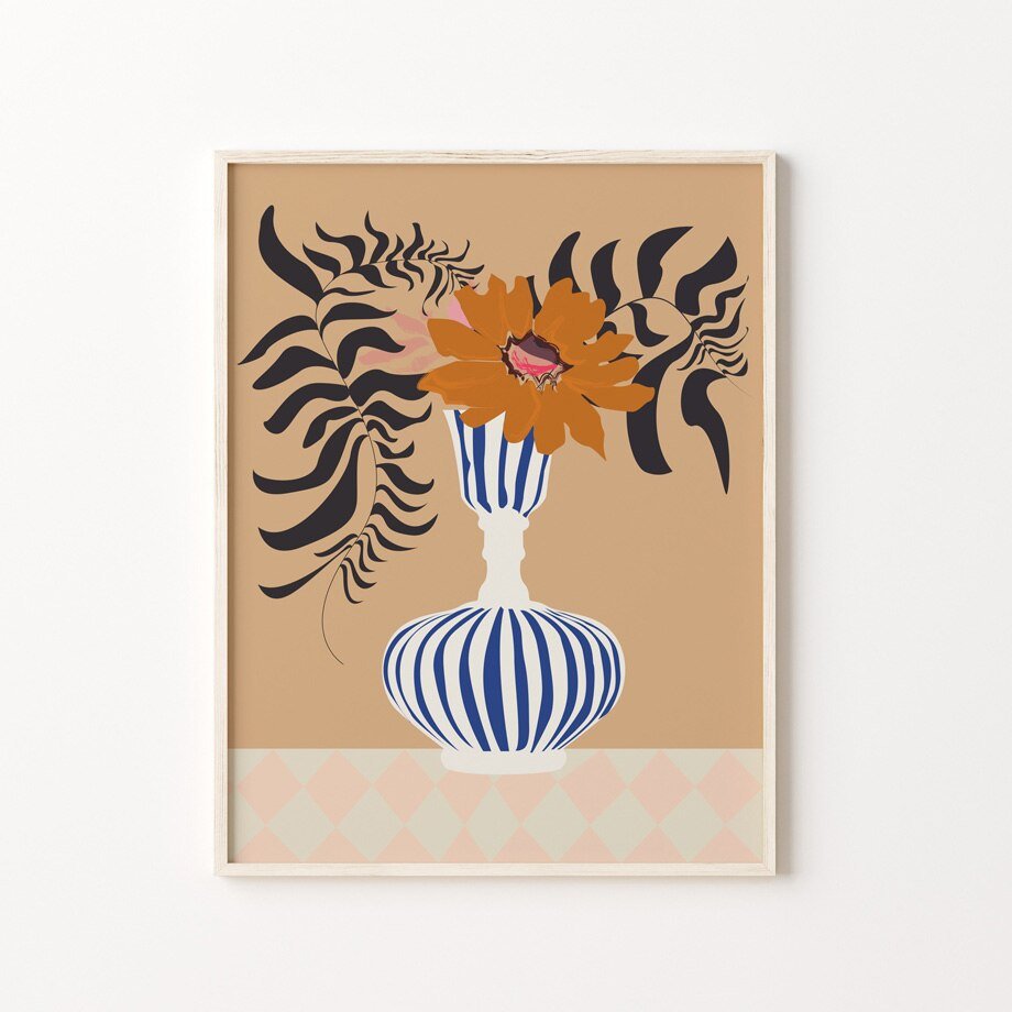 Abstract Bauhaus Matisse Art Posters - Pink&Poshy