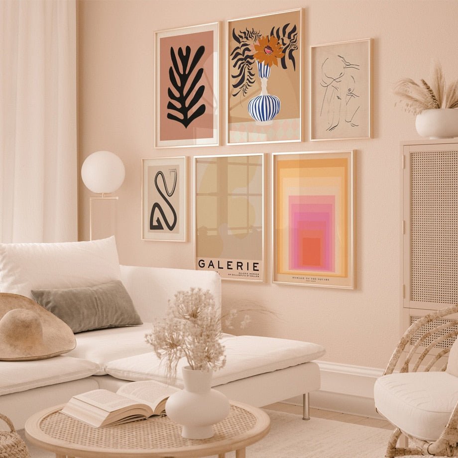 Abstract Bauhaus Matisse Art Posters - Pink&Poshy