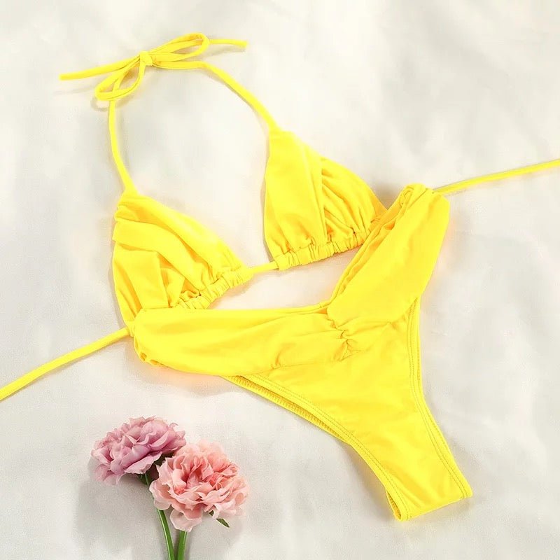 Bikini Mayhem Canary Yellow - Pink&Poshy