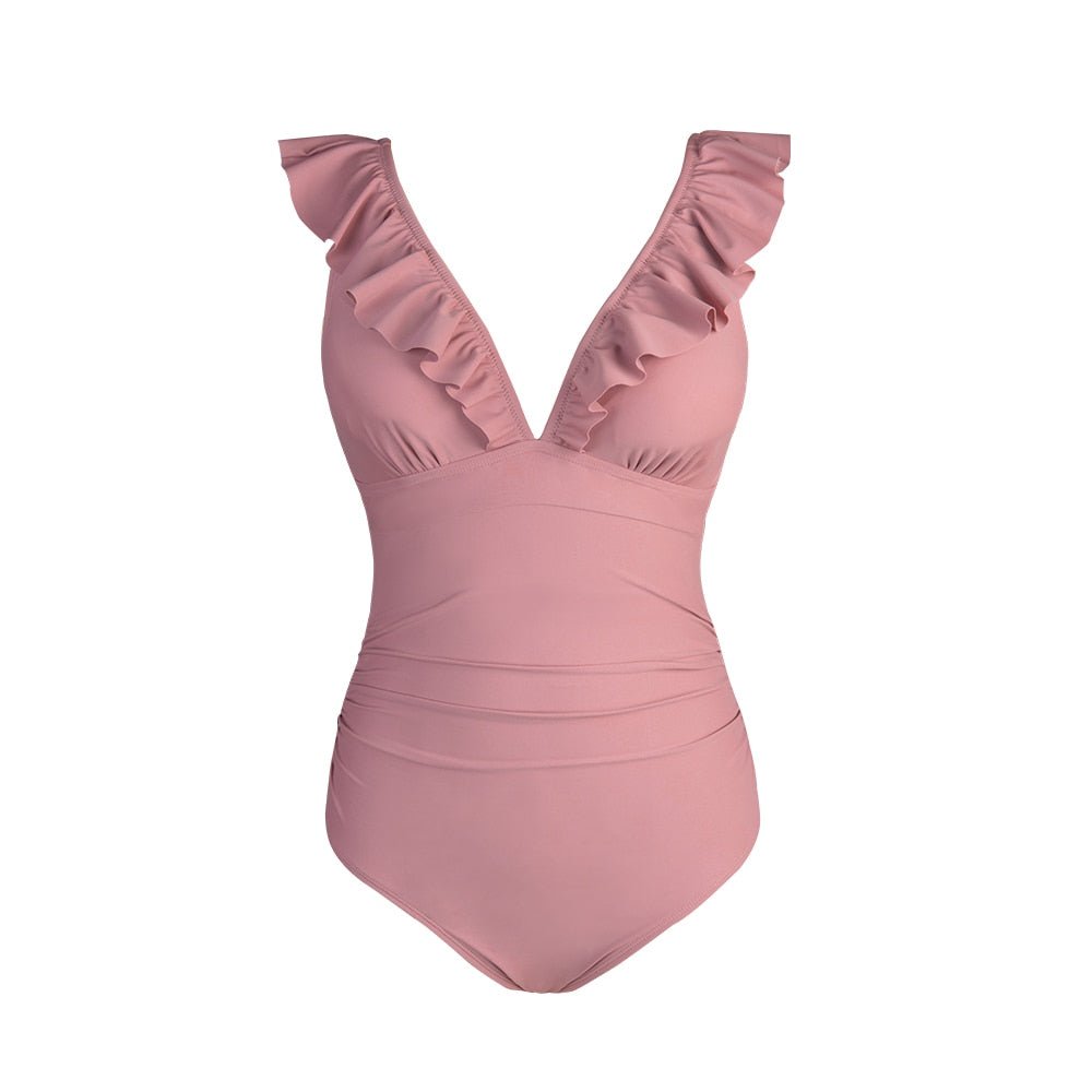 Pink & Ruffle one-piece swimsuit - Pink&Poshy