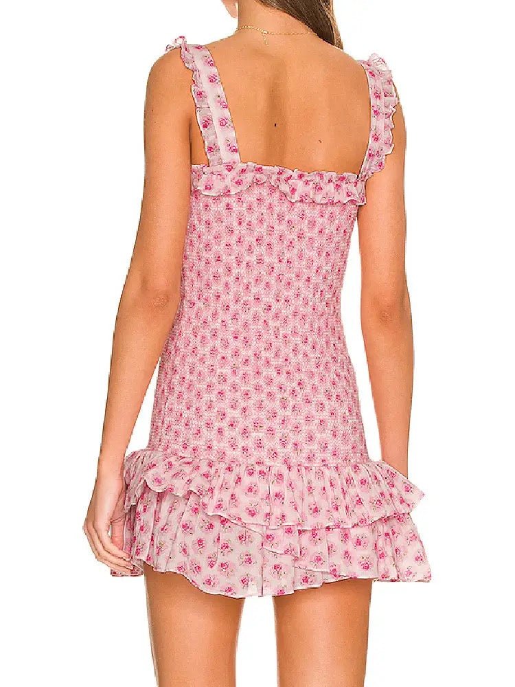 Ruffle Up Mini Dress - Pink&Poshy