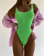 Load image into Gallery viewer, Shirred One-Piece Swimsuit - Pink&amp;Poshy
